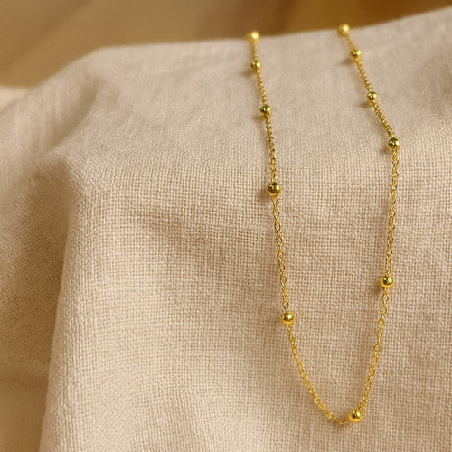 Luxe Gold Ball Chain Necklace