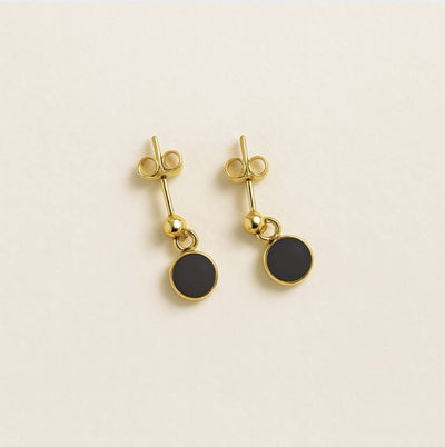 Luxe Gold Stud Drop Earrings