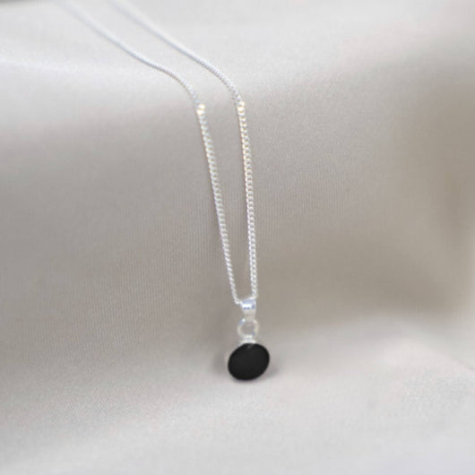 Signature Silver Pendant Drop Necklace